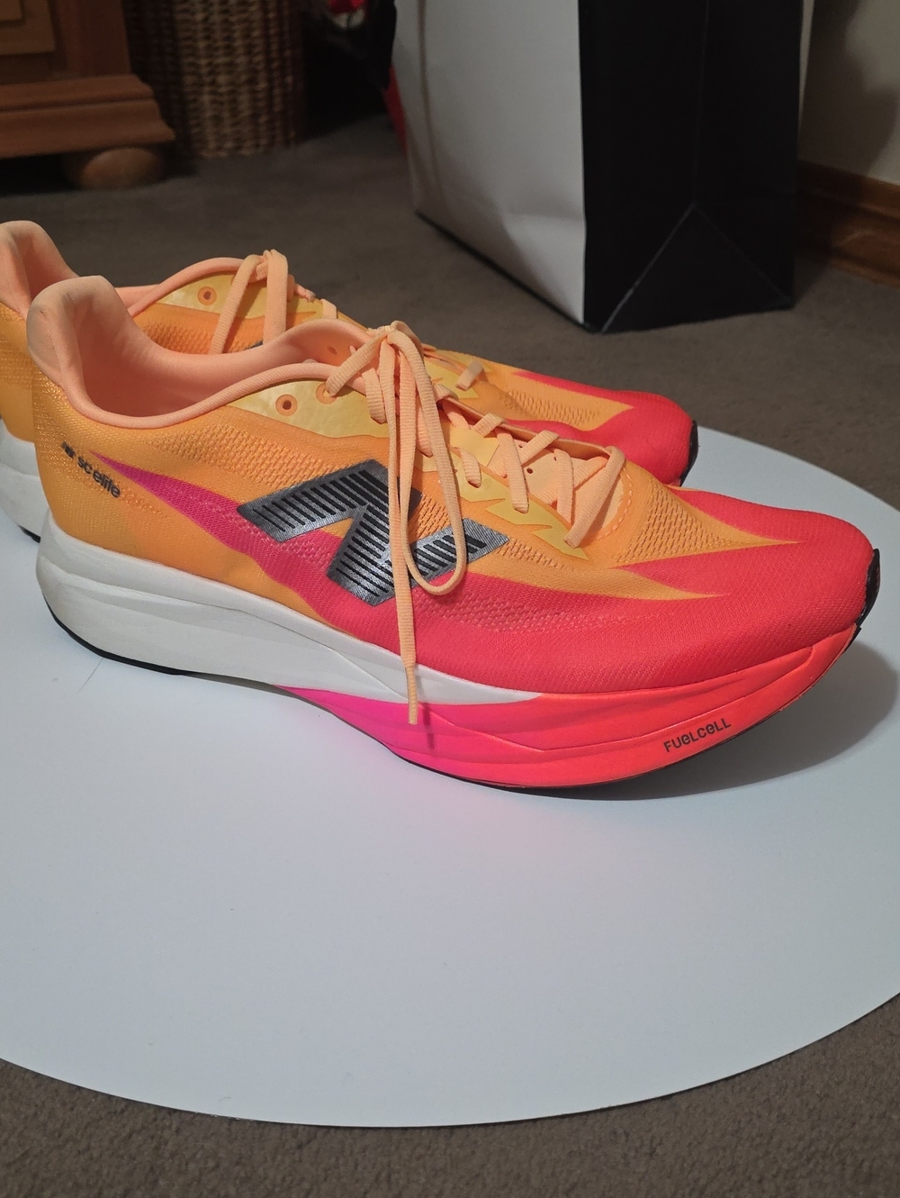 New Balance Men's Athletic Shoes in Orange & Pink